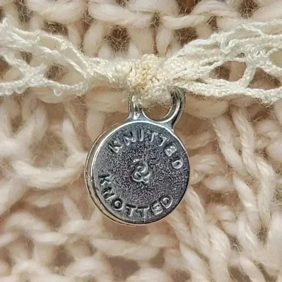 Anthropologie Knitted & Knitted Cream Open Front Cardigan lace Trim Size XS - Picture 3 of 8